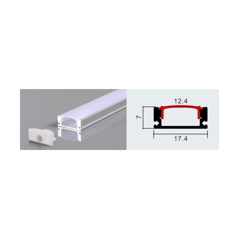 PERFIL PARA CINTA LED 2M SOBREPUESTO - Ledinnova