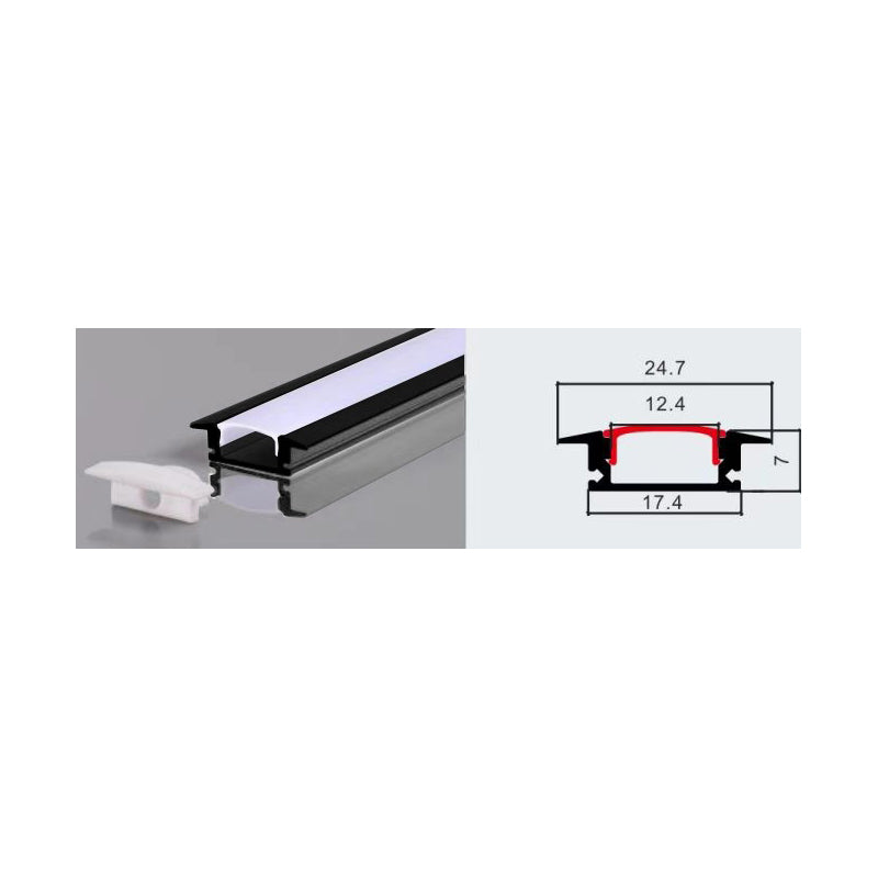 PERFIL PARA CINTA LED 2M EMBUTIDO - Ledinnova