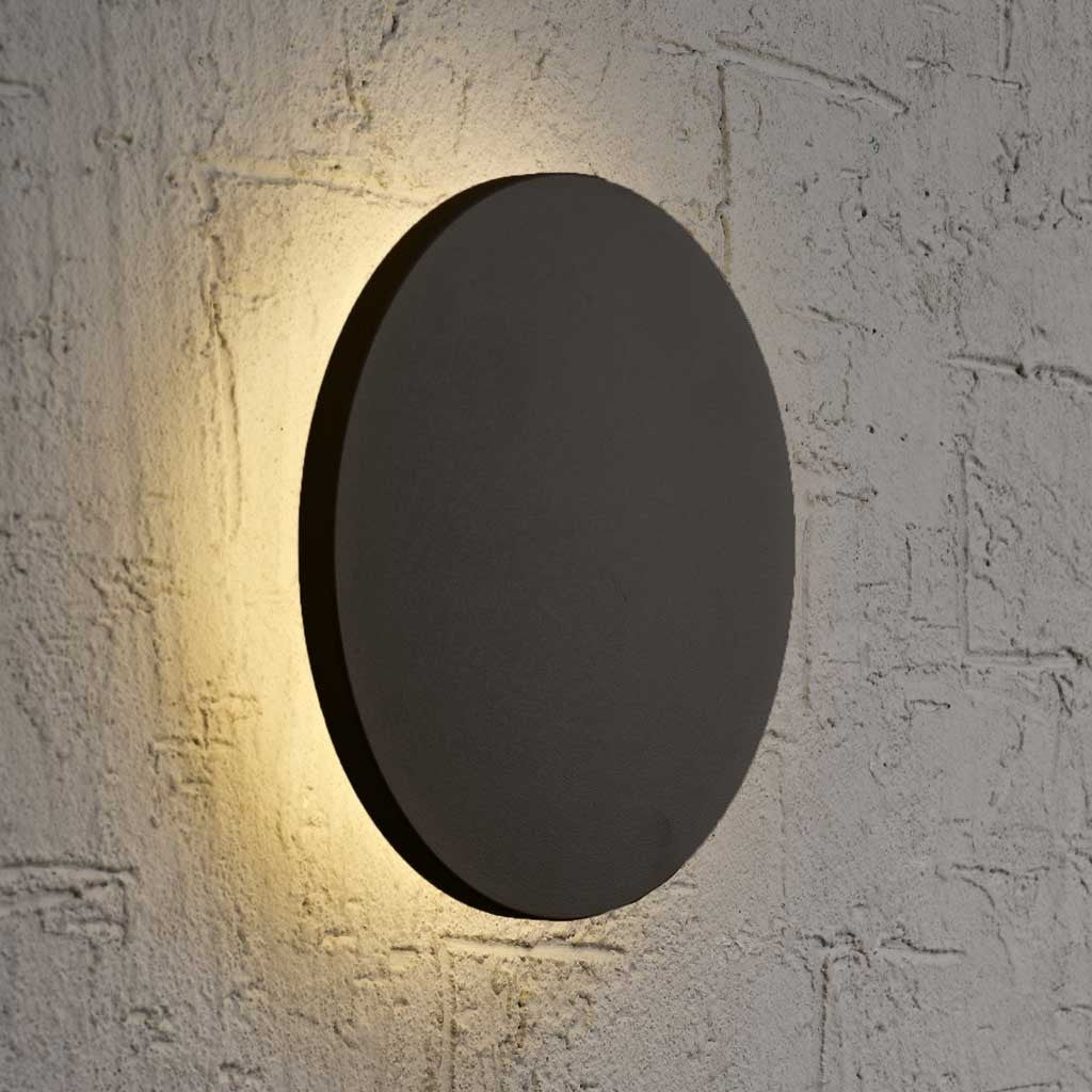 Aplique  Redondo 6W Luna Pared Negro – Iluminación Moderna y Eficiente - Ledinnova