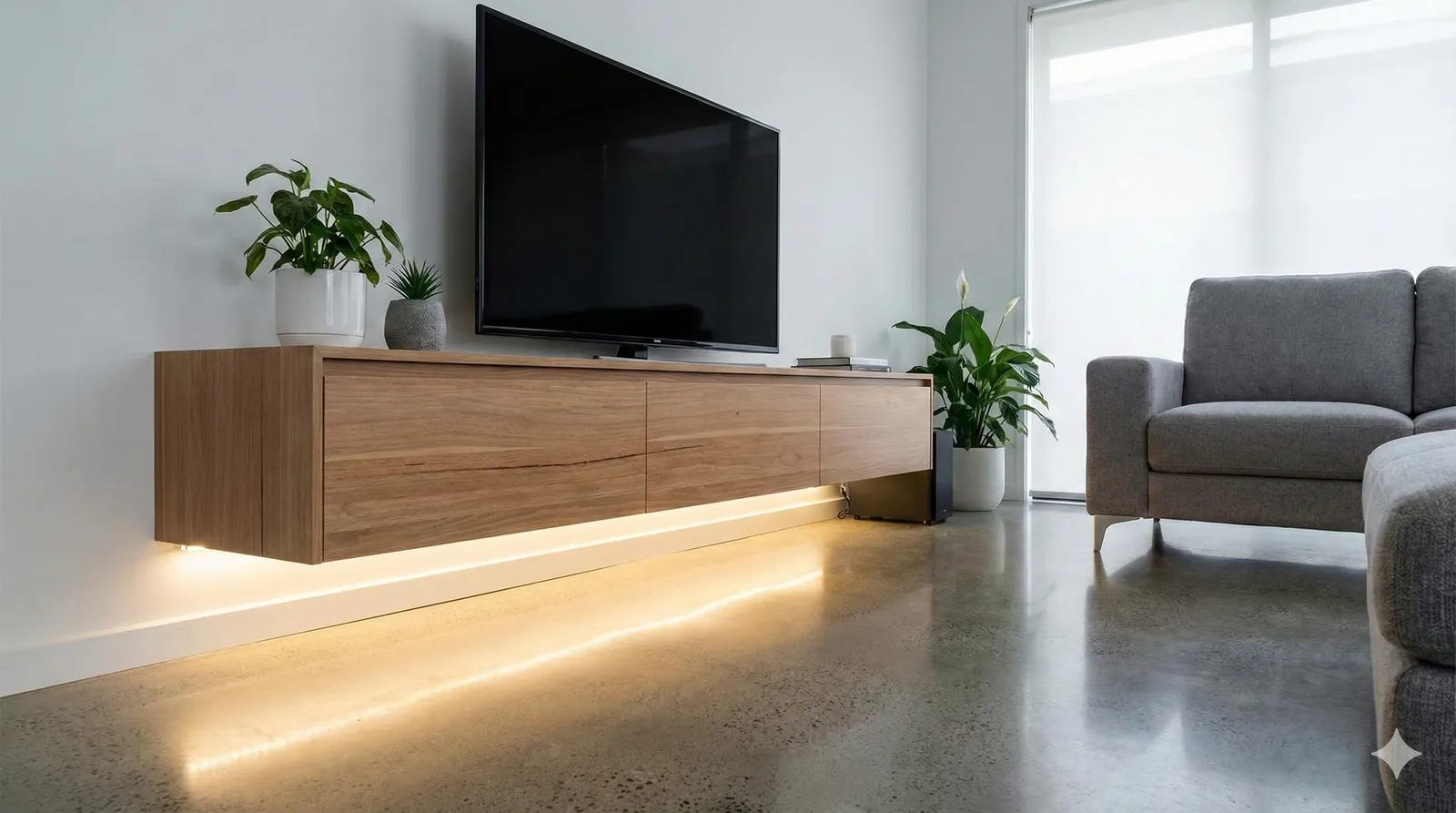 Kit aplicado en Mueble de TV